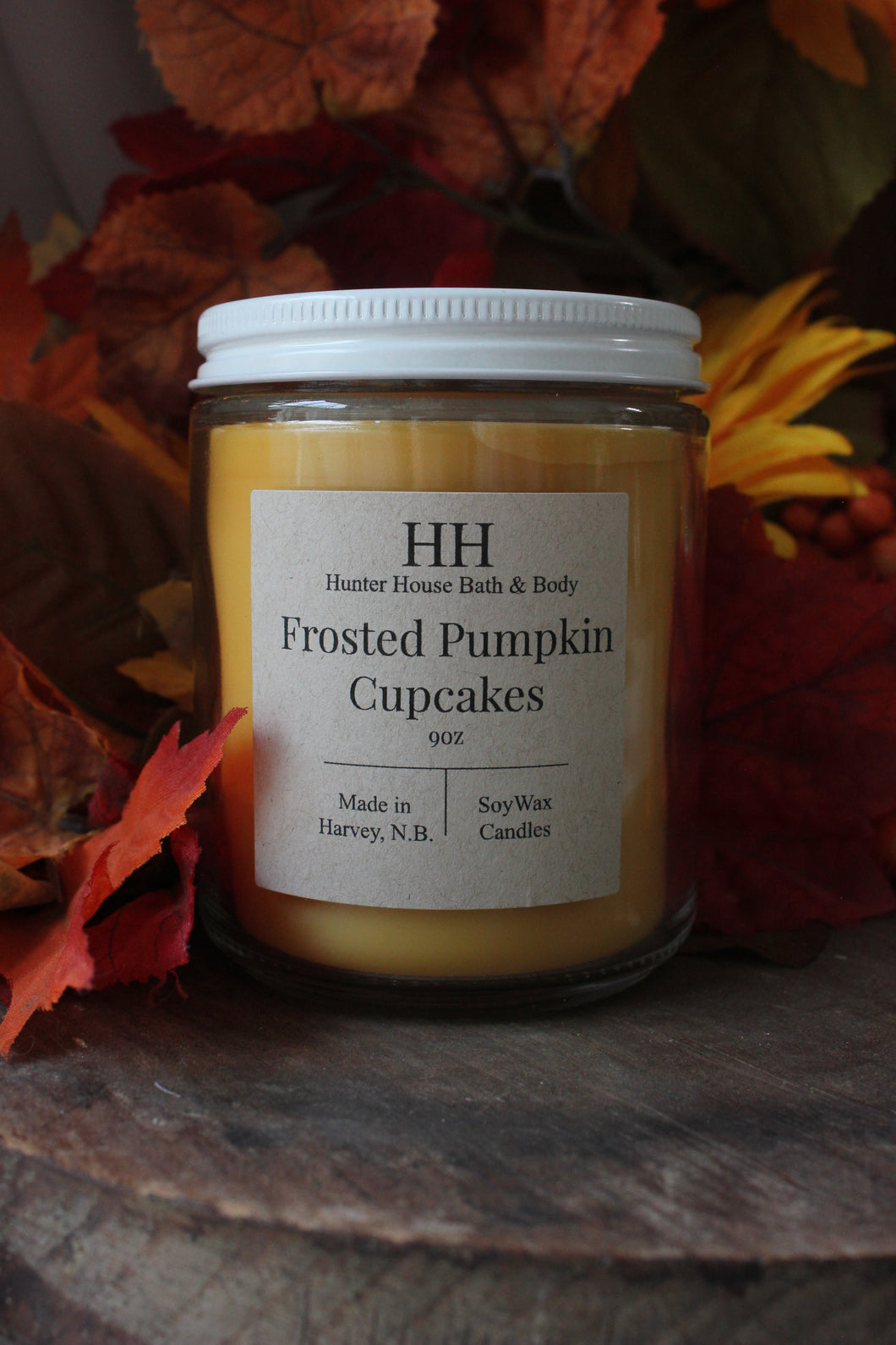 Frosted Pumpkin Cupcake Candle